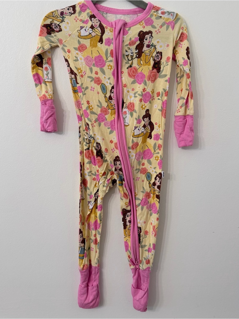 Little Sleepies Yellow & Pink Floral Character Footed One-Piece
